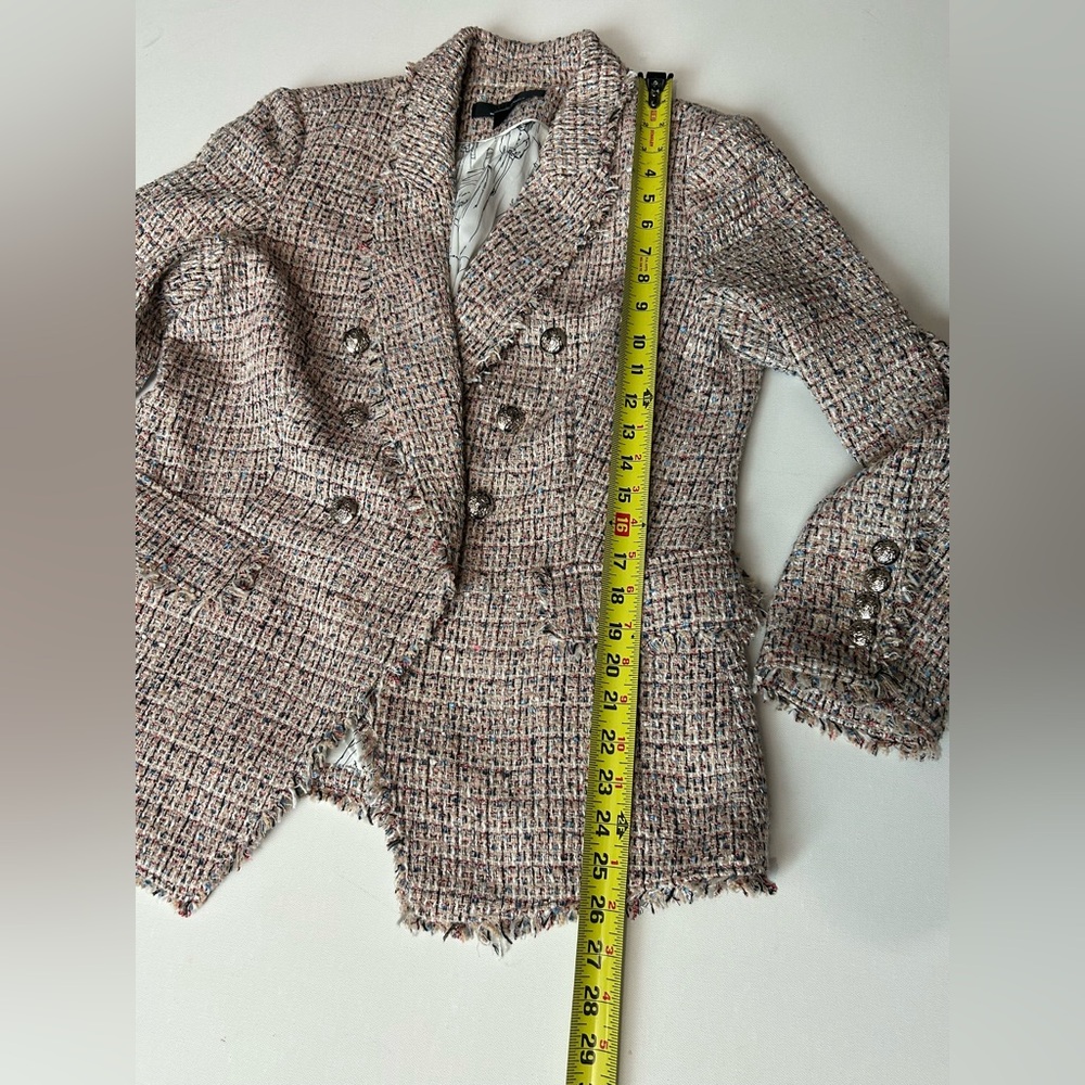 WHBM White House Black Market Studio Tweed Knit Blazer Jacket Coat Chic Sz 12 - Picture 10 of 16